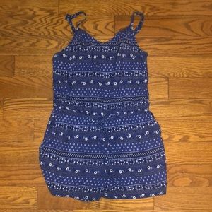 Old navy blue and white romper